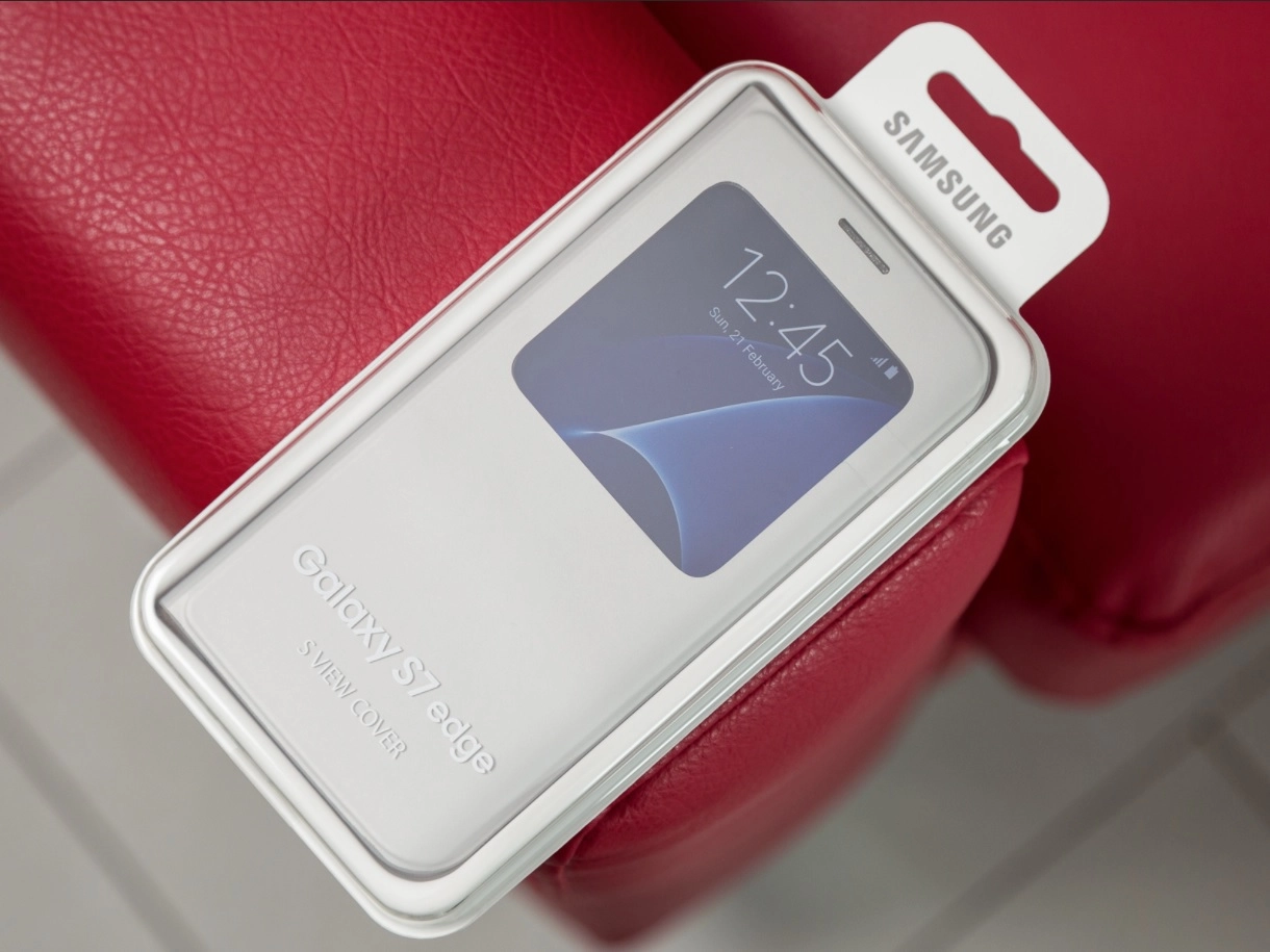 Bao da Samsung Galaxy S7 Edge (G935) S View Cover chính hãng màu bạc